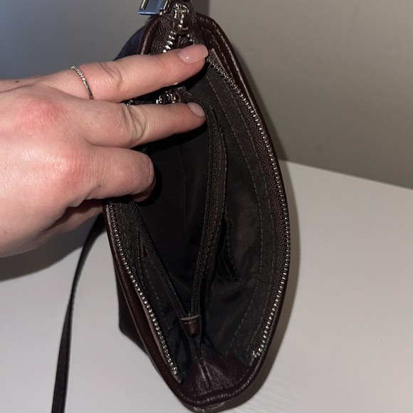 3 for $12 M&M Befen Chocolate Leather Crossbody NWOT - Picture 8 of 10